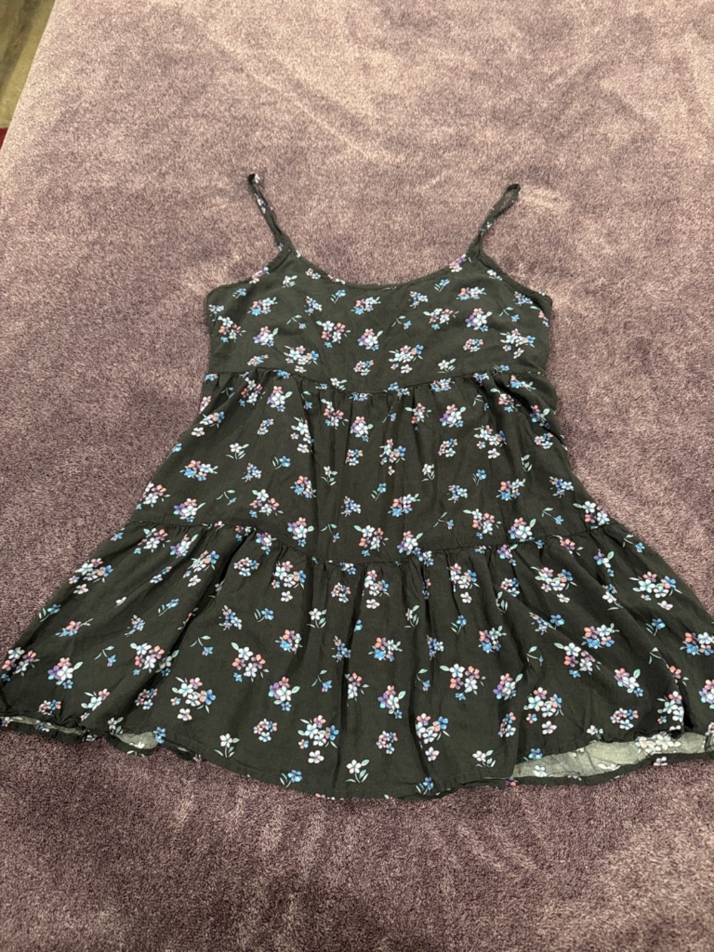 American Eagle Outfitters Black Floral Camisole Dress